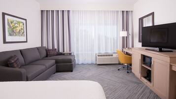 In-room safe, desk, laptop workspace, blackout drapes