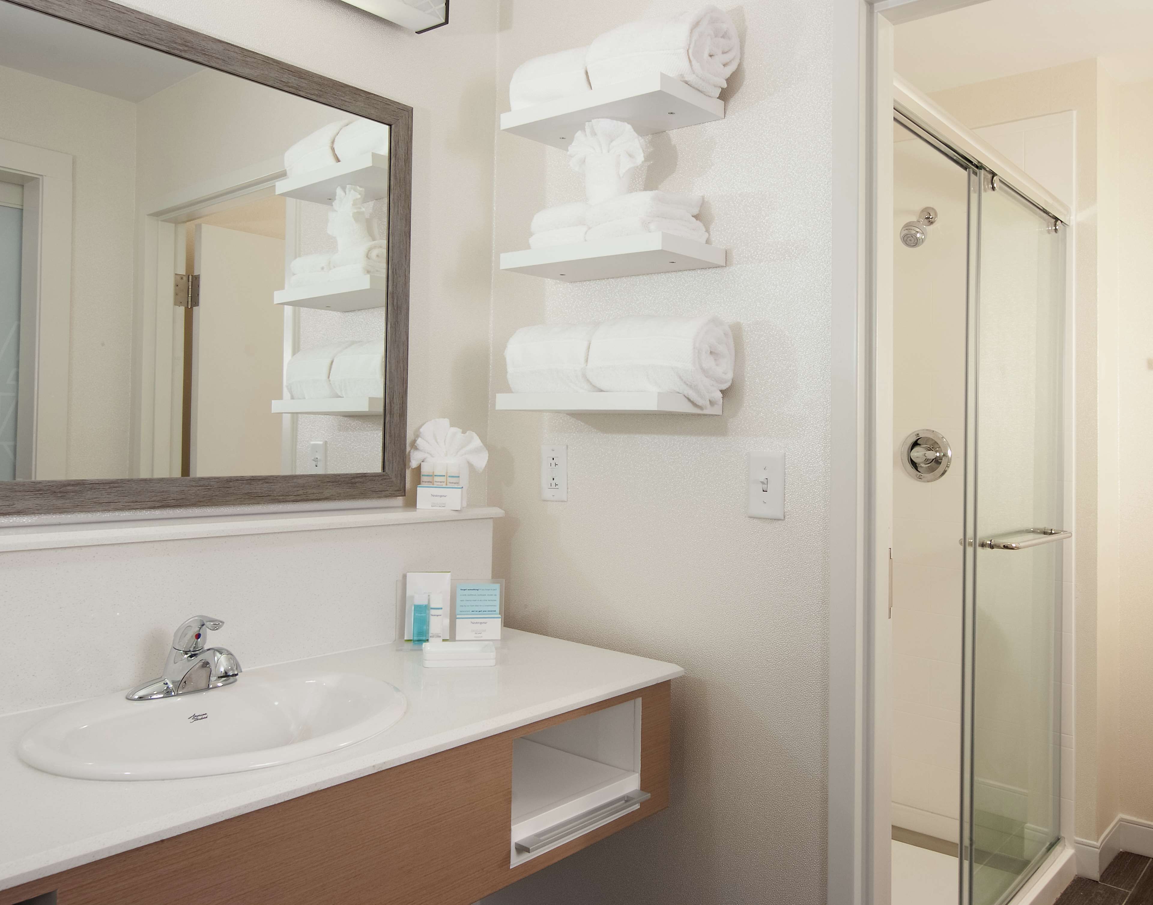 free toiletries, hair dryer, towels