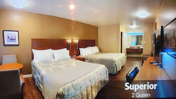 Superior-huone, 2 keskisuurta parisÀnkyÀ | TyöpöytÀ, ÀÀnieristys, silitysrauta/-lauta, ilmainen Wi-Fi