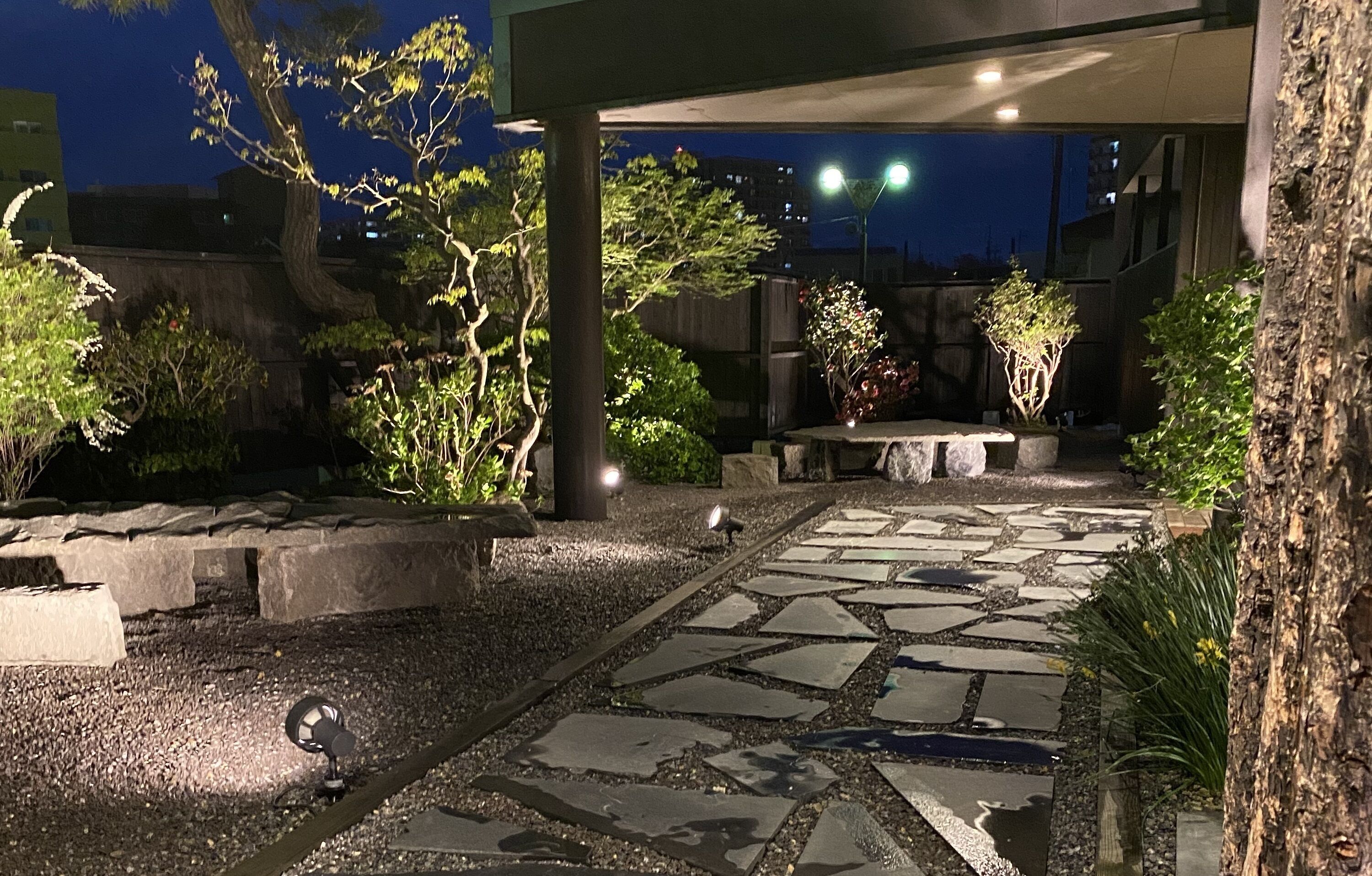 front of property – evening/night