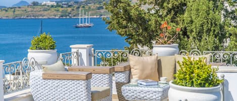 Suite Exclusive, balcone, vista mare | Vista spiaggia/mare