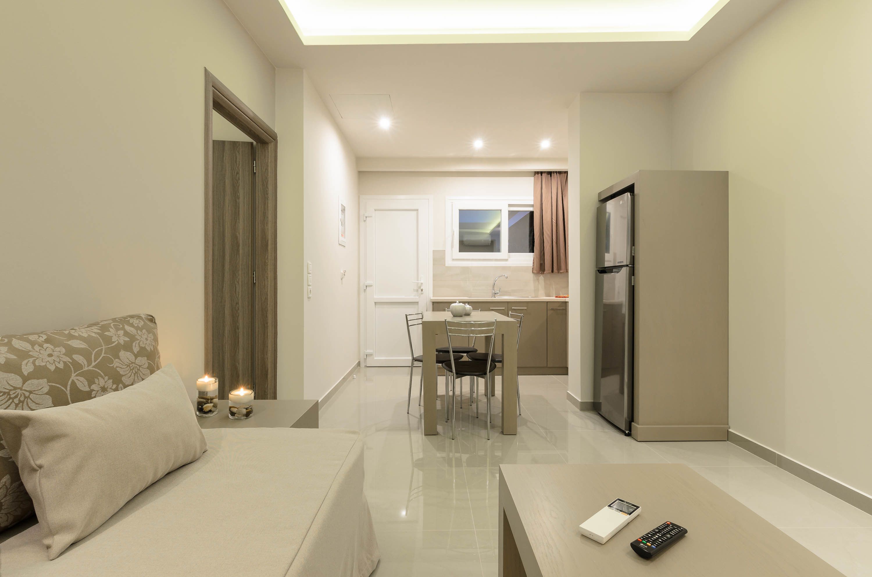 deluxe apartment, 2 bedrooms | living area | 21-inch flat-screen tv with satellite channels, tv, ping pong