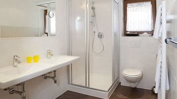 Shower, free toiletries, hair dryer, bathrobes
