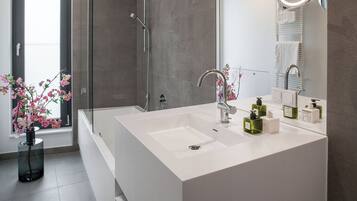 Free toiletries, hair dryer, slippers, towels