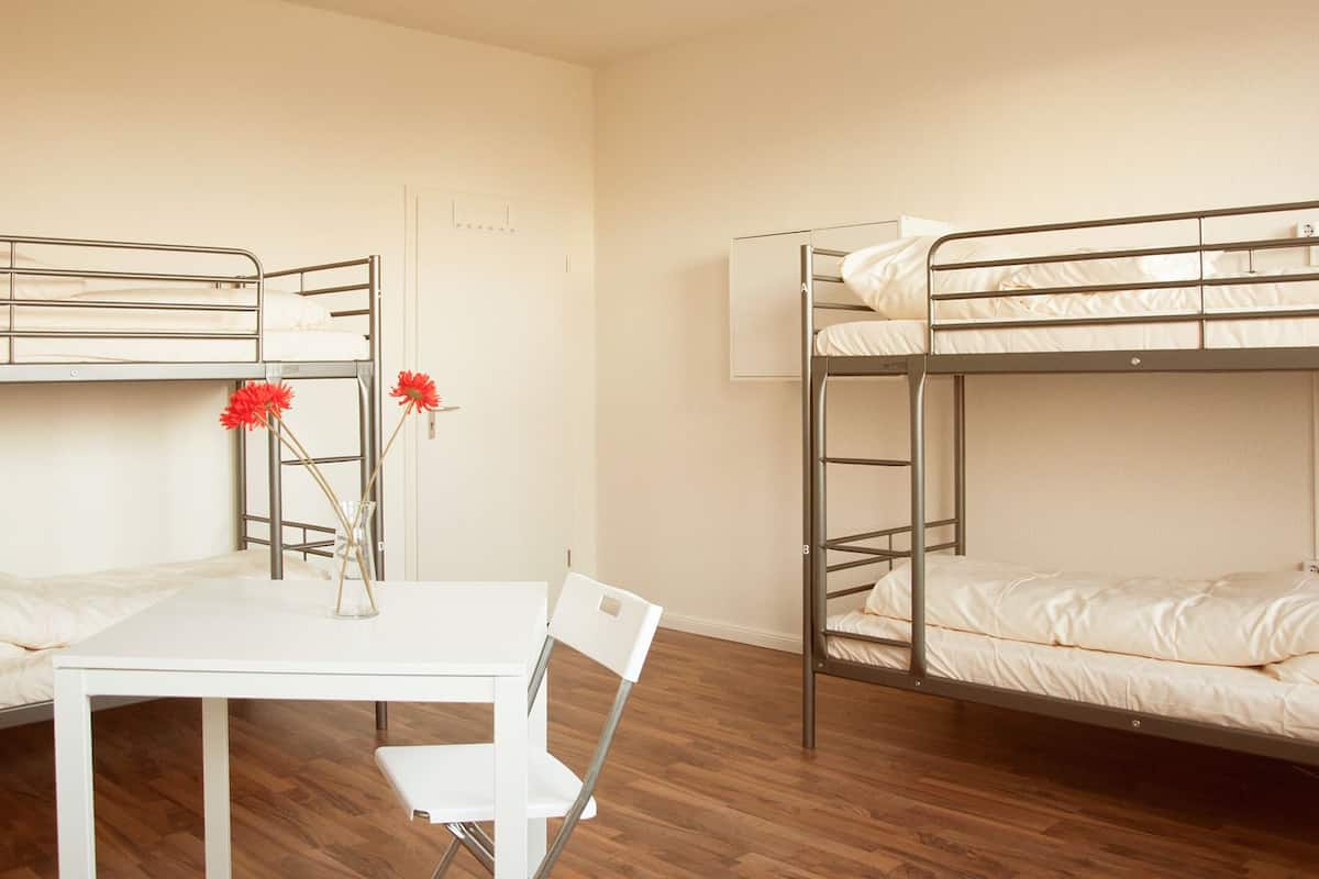 Desk, iron/ironing board (on request), WiFi (free), bed sheets