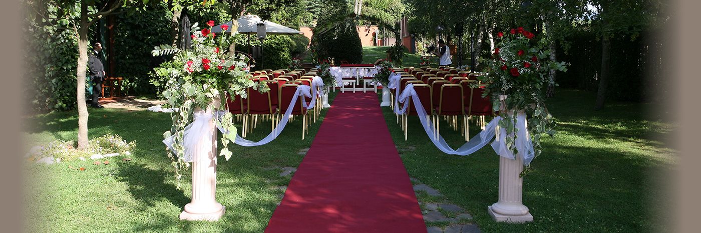 Outdoor wedding area