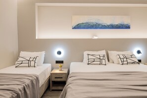 Deluxe Studio, Pool View (2-3 adults) | In-room safe, soundproofing, iron/ironing board, bed sheets - Callinica Hotel (Zakynthos)