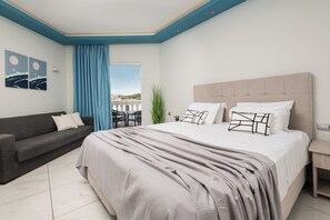 Lägenhet Superior - 1 sovrum | Värdeförvaringsskåp på rummet, ljudisolering och strykjärn/strykbräda