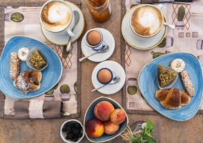 Free daily self-service breakfast 