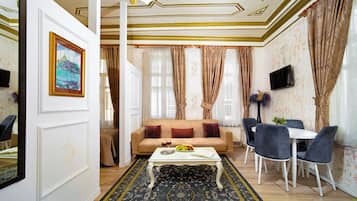 Deluxe Apartment, 2 Bedrooms | Premium bedding, minibar, in-room safe, desk