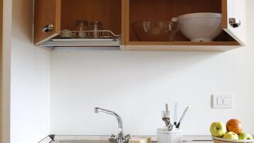 Apartment, 1 Schlafzimmer, Balkon, Talblick | Eigene Kochnische | Kühlschrank, Herdplatte, Kochgeschirr/Geschirr/Besteck