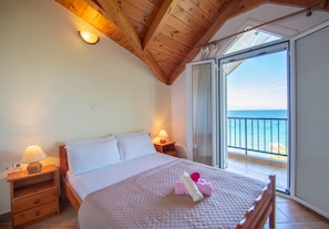 Apartment, 2 Bedrooms, Sea View | Premium bedding, minibar, in-room safe, soundproofing - Psarou Studios (Zakynthos)