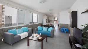 Villa, 3 Bedrooms, Private Pool | Living area | 32-inch flat-screen TV with satellite channels, LCD TV, DVD player - Gorgona Villas (Sotira)