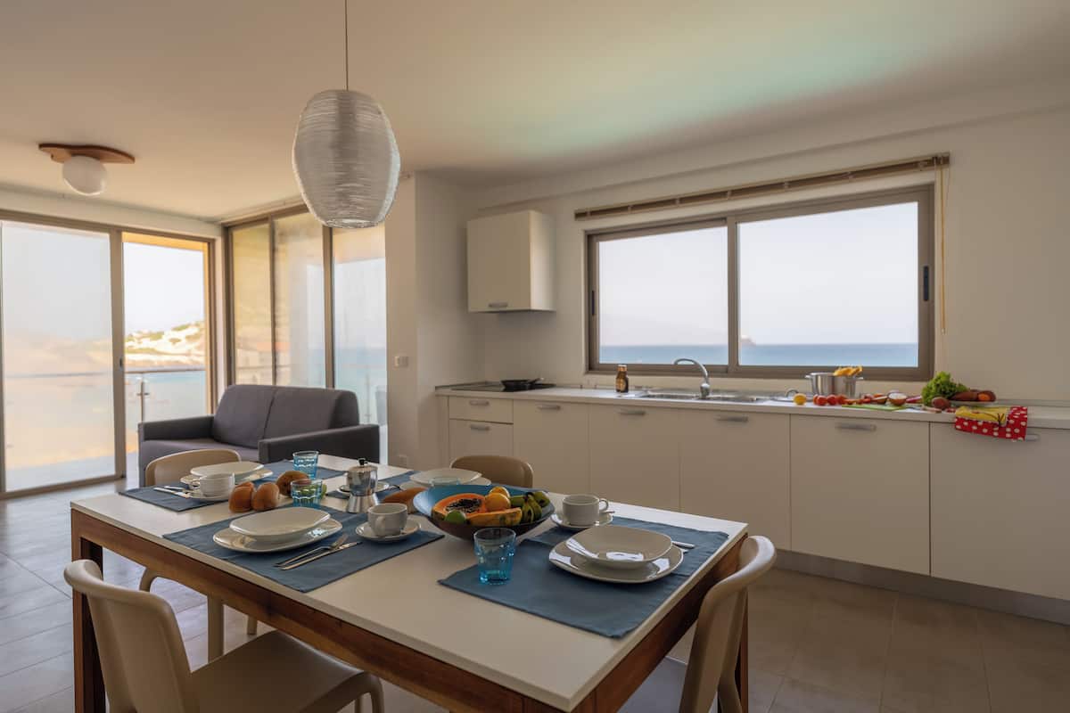 Superior Apartment, Kitchenette, Ocean View (Type D) | Living area | Flat-screen TV