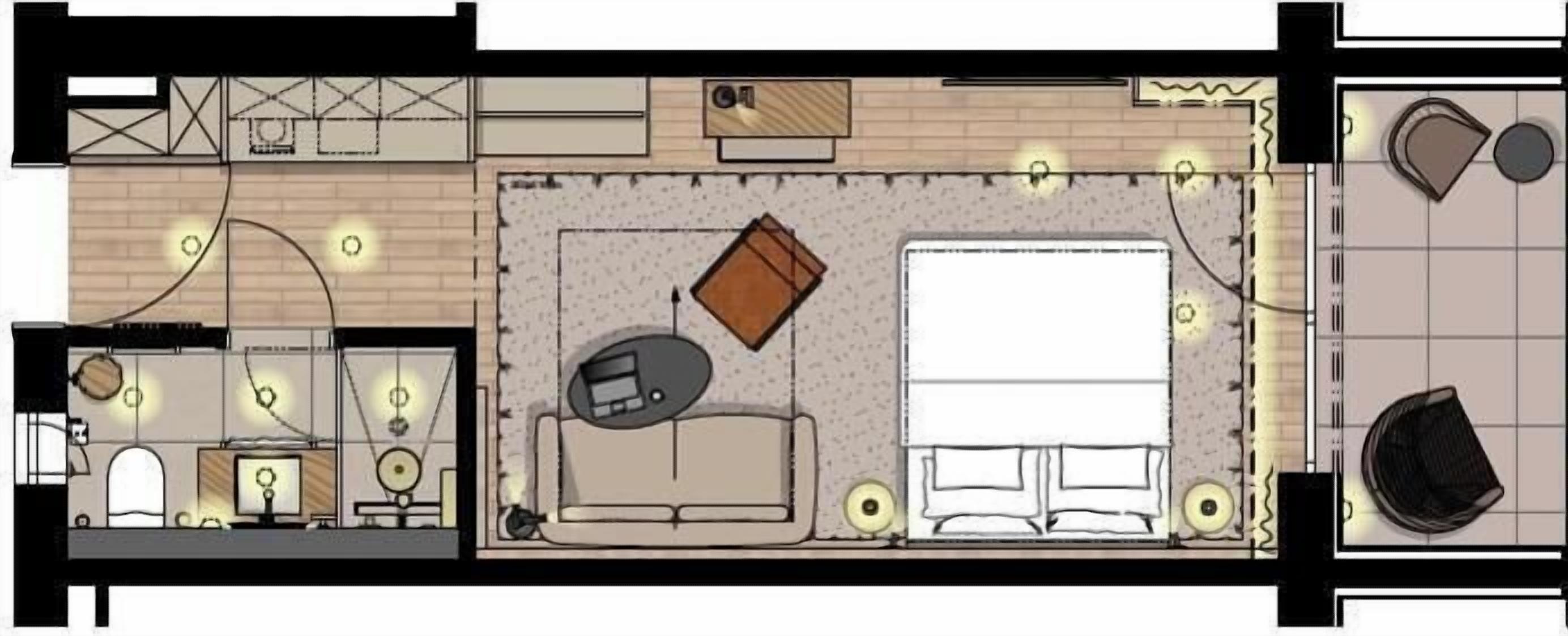 Habitación doble, 1 cama de matrimonio grande, Aire acondicionado, en la zona del jardín | Zona de estar | Una televisión de pantalla plana