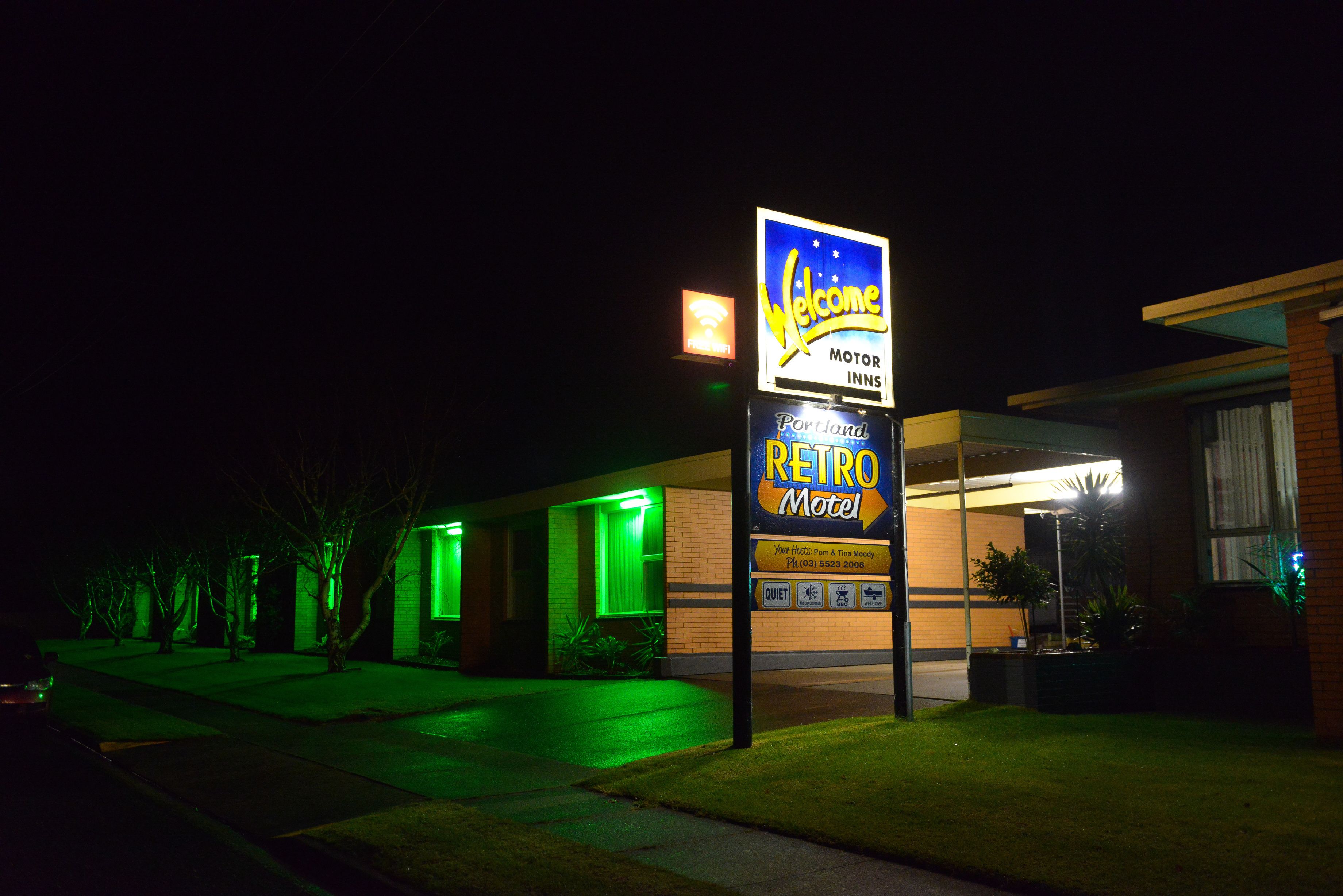 Front of property – evening/night