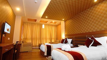 Ropa de cama de alta calidad y minibar