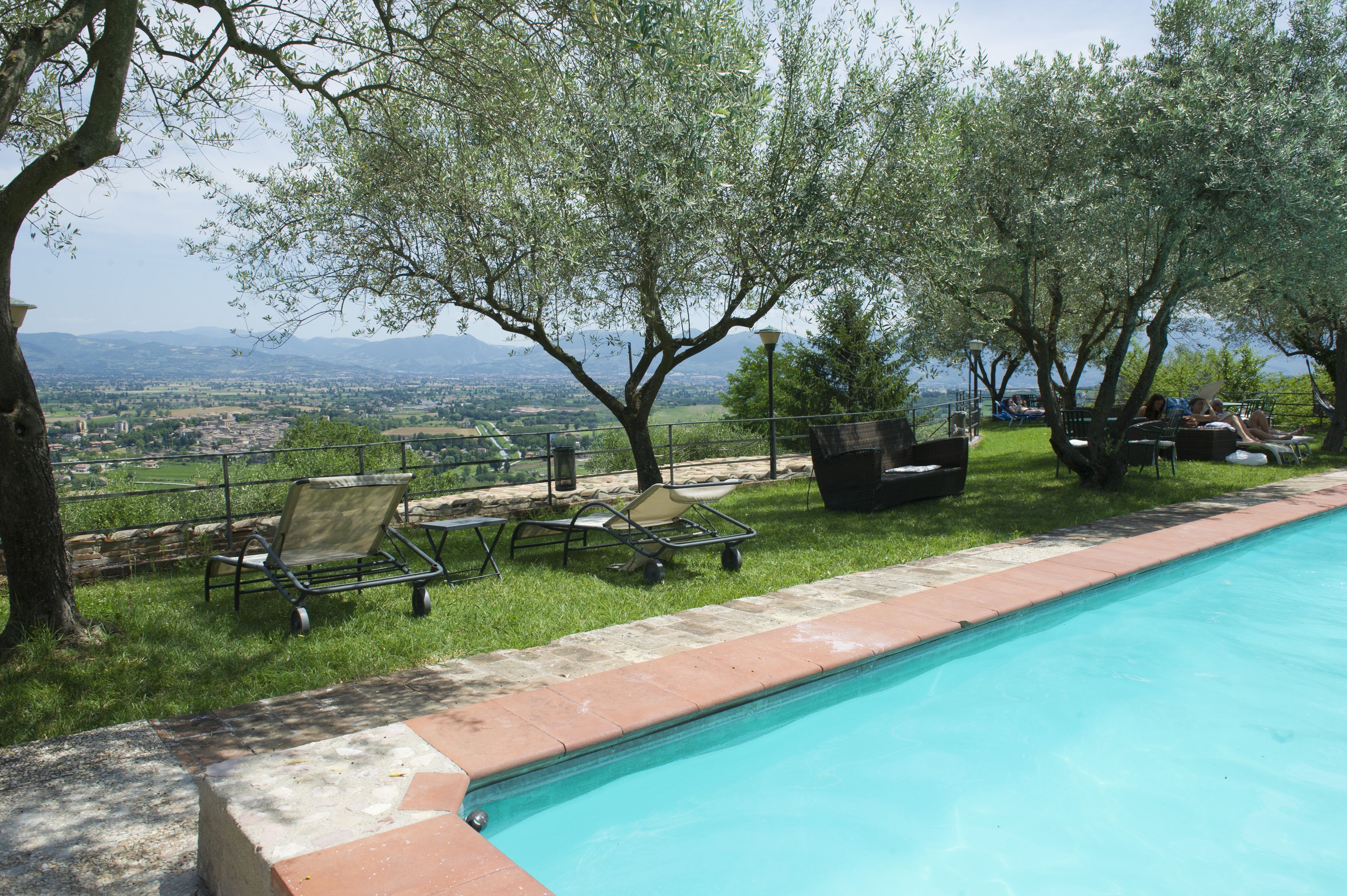 indoor pool, seasonal outdoor pool, open 9 am to 8 pm, pool loungers