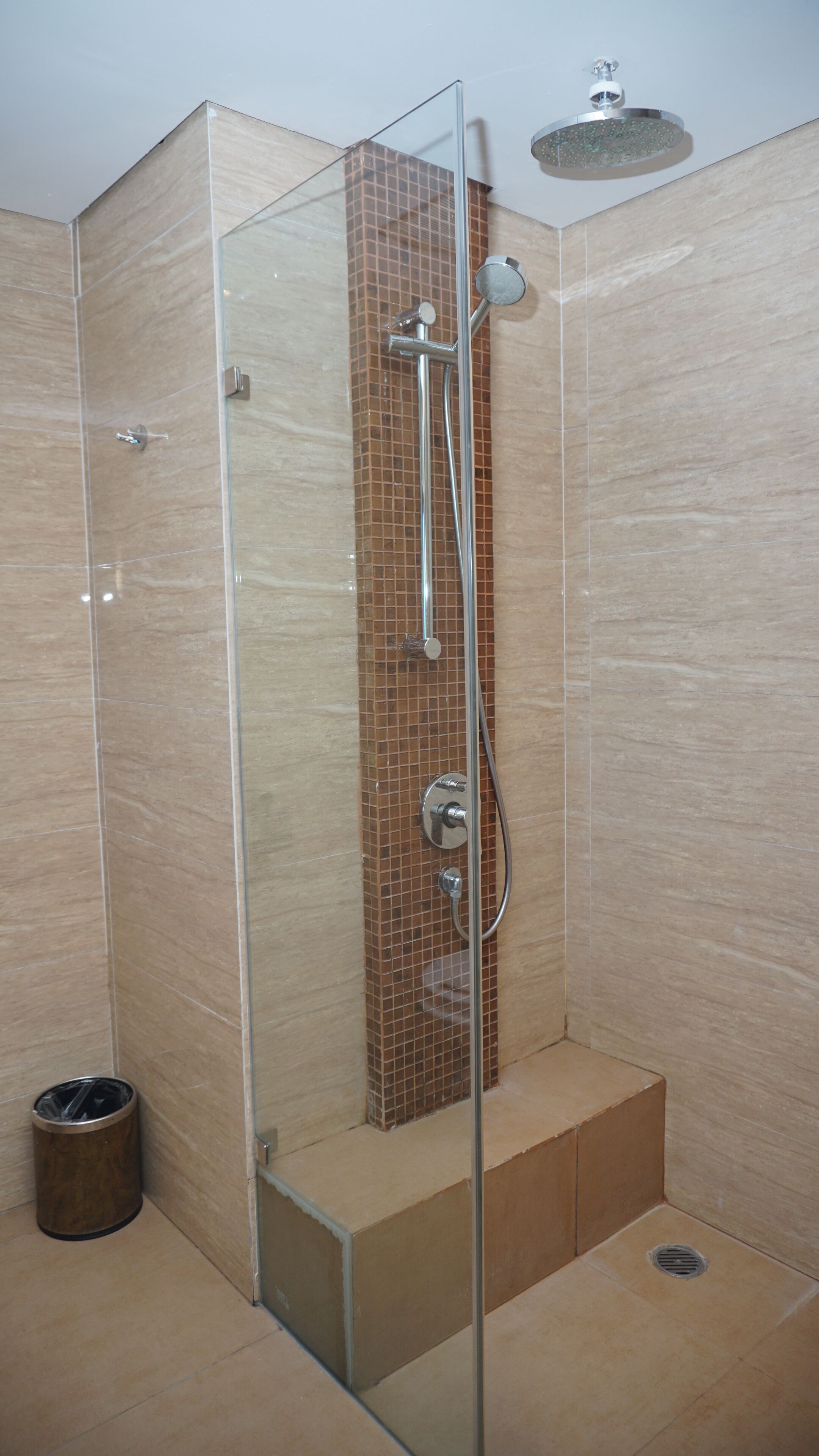 premier twin room | bathroom | shower, free toiletries, hair dryer, bathrobes