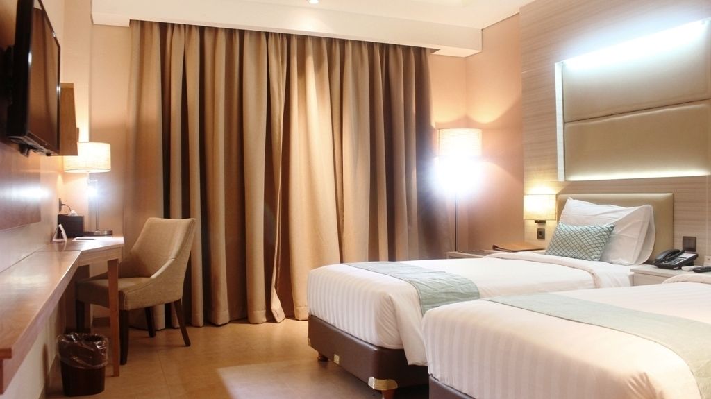 superior twin room | in-room safe, desk, laptop workspace, free wifi