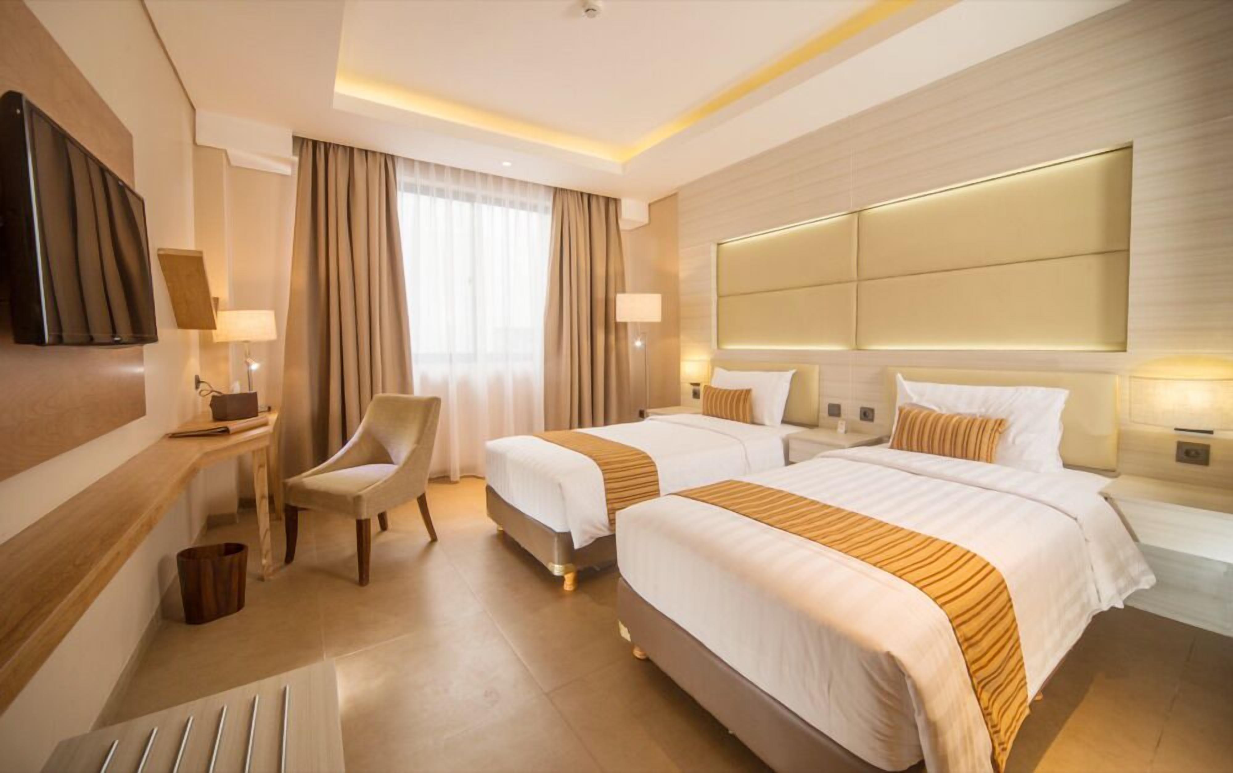 superior twin room | in-room safe, desk, laptop workspace, free wifi