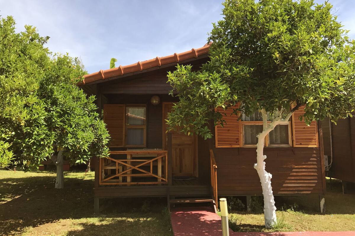 Bungalow (Double) | Safe på rommet, skrivebord, lydisolert og wi-fi (inkludert)