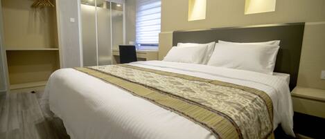 Desk, iron/ironing board, free WiFi, bed sheets