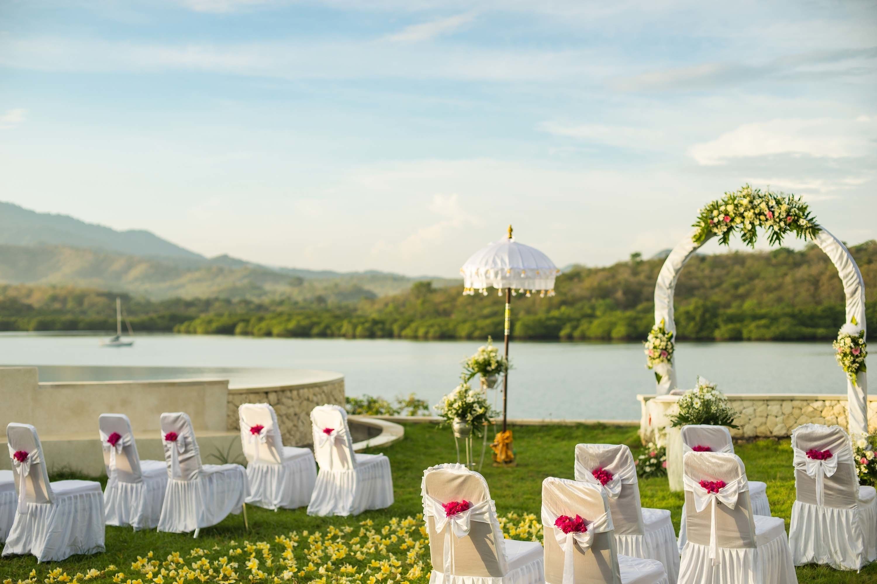 outdoor wedding area