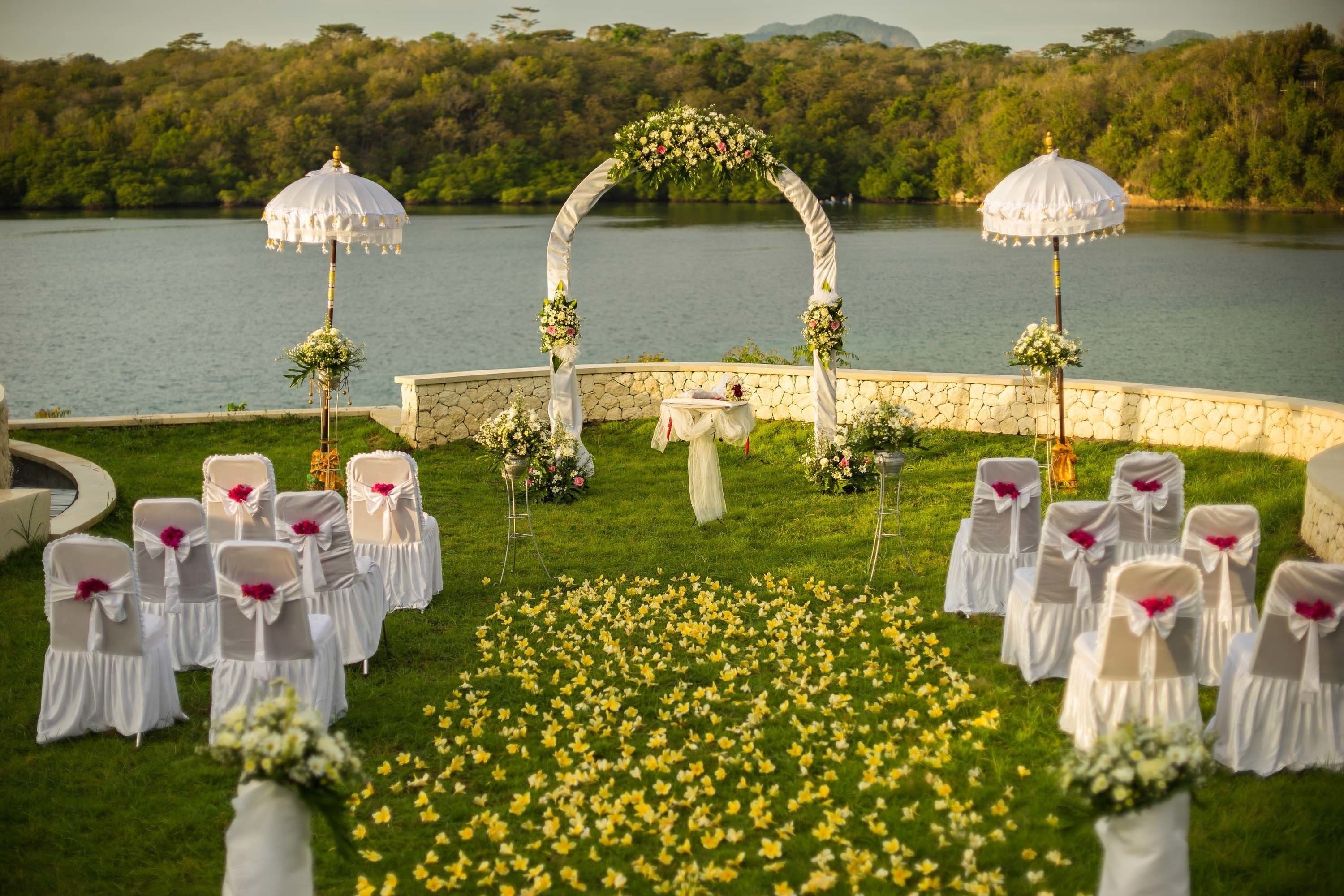 outdoor wedding area