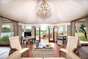 Two Bedroom Cliff Tent Villa | Minibar, in-room safe, desk, laptop workspace - Menjangan Dynasty Resort (Pejarakan)