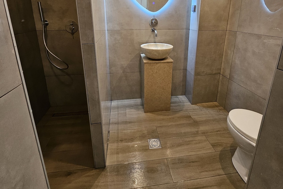 Doppia Classic, 1 letto matrimoniale (Double -Twin) | Bagno | Doccia, asciugacapelli, asciugamani