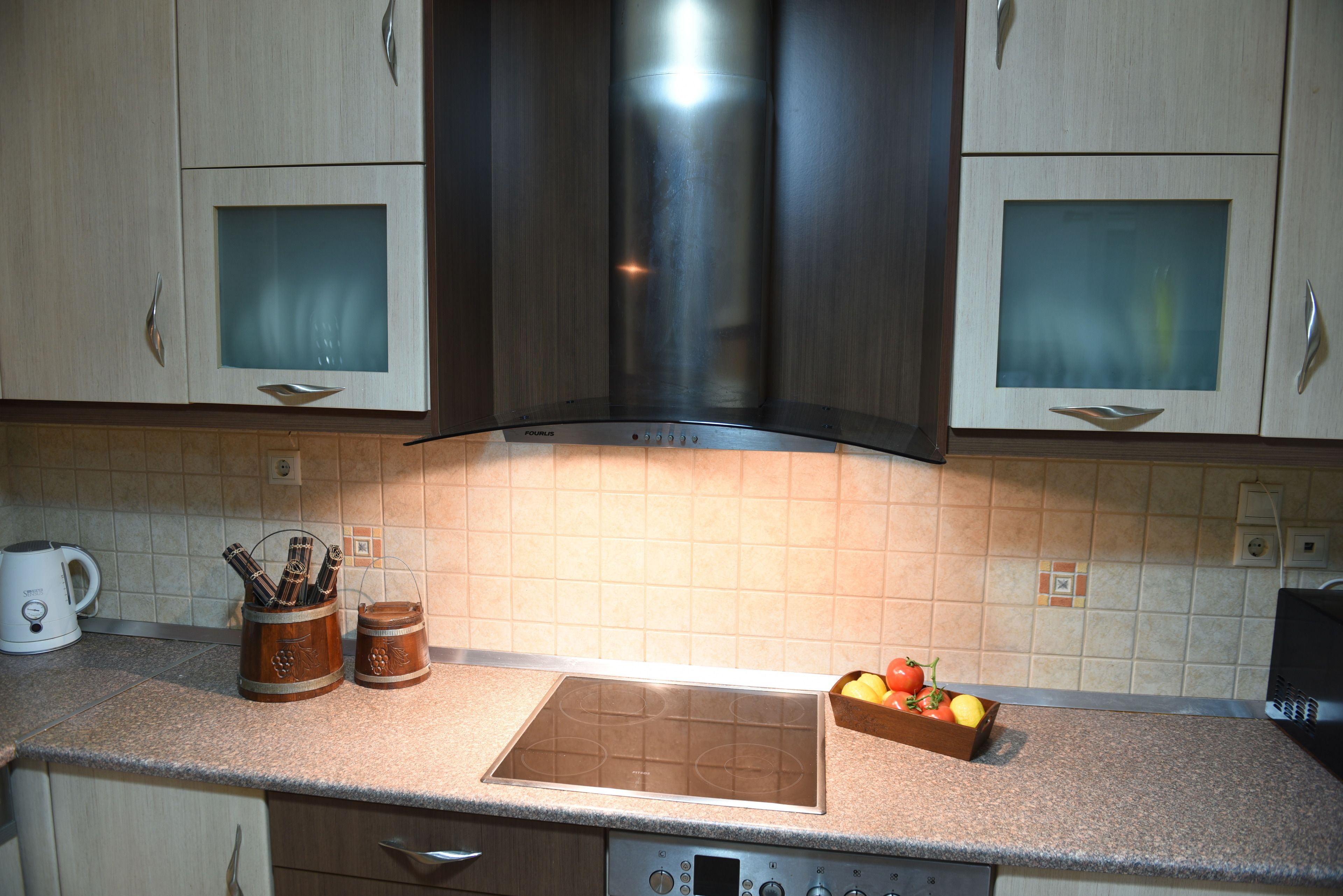 Villa, 3 habitaciones, alberca privada | Cocina privada | Refrigerador con congelador, microondas, horno y parrilla de estufa 