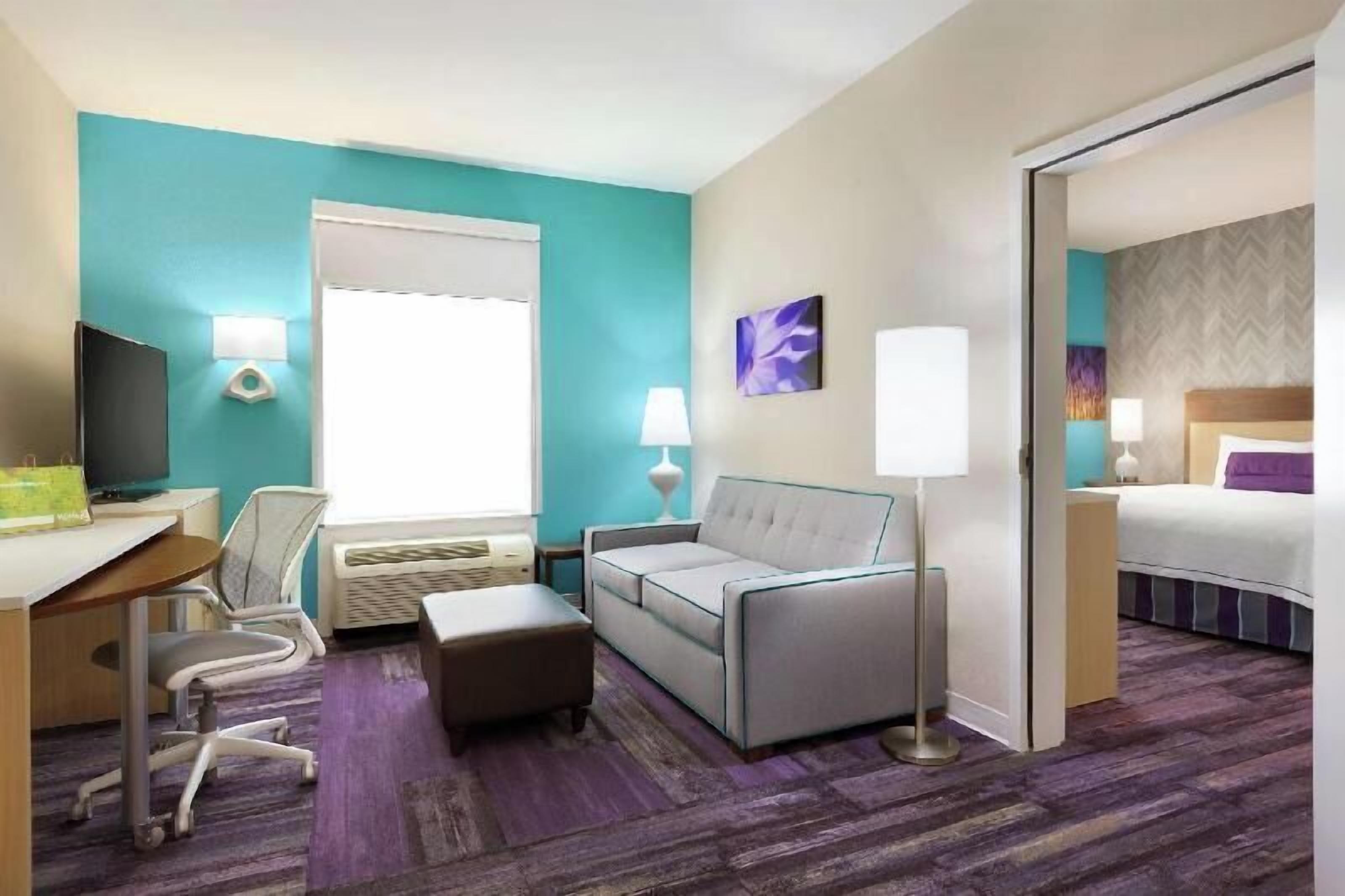 Premium bedding, desk, blackout drapes, iron/ironing board