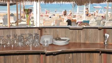 Private beach, beach volleyball