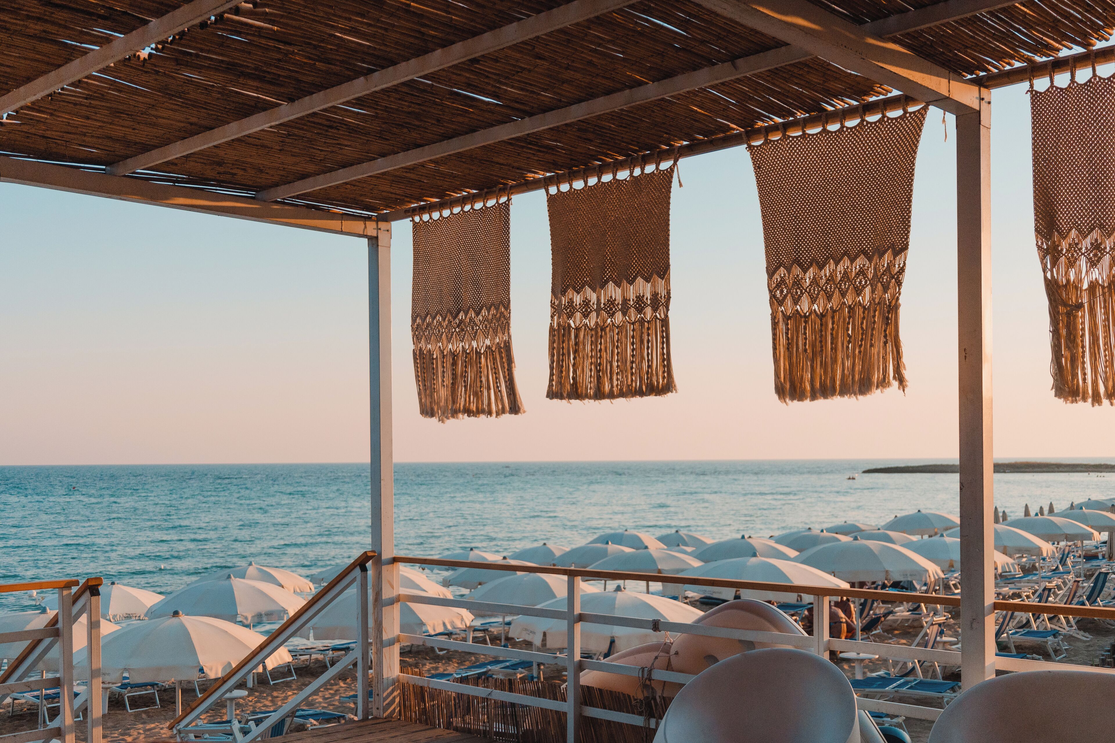 Private beach, rowing