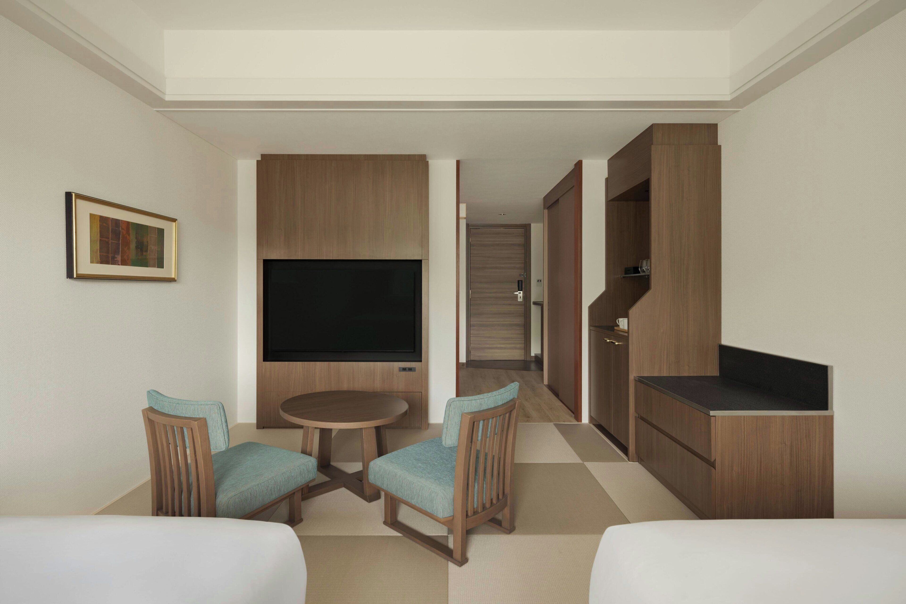 Kamar, 2 Tempat Tidur Twin (Japanese Western) | Seprai premium, selimut bulu angsa, brankas, dan meja kerja