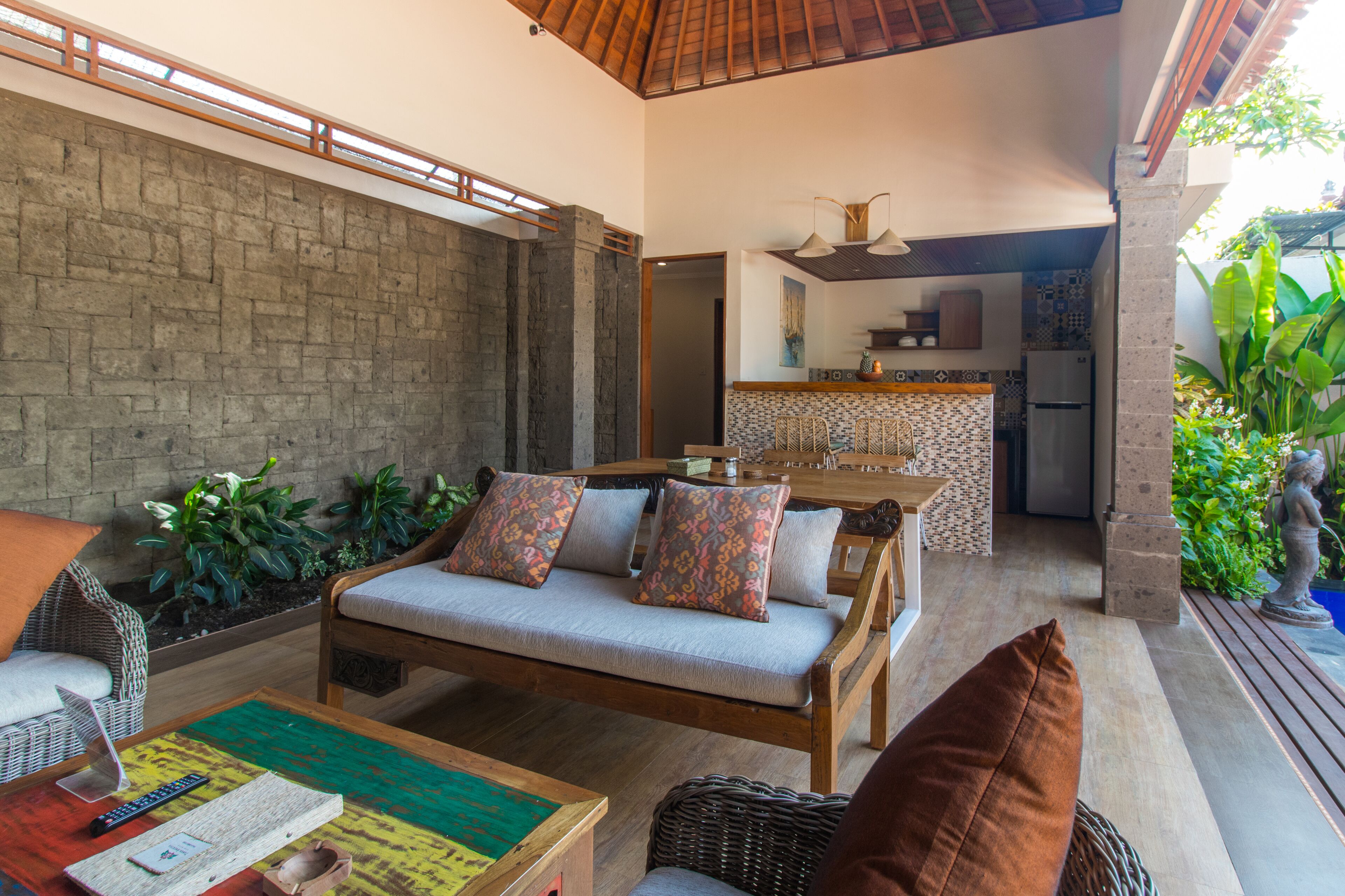 Familievilla, 3 soverom, privat basseng, 1. etasje | Terrasse/patio