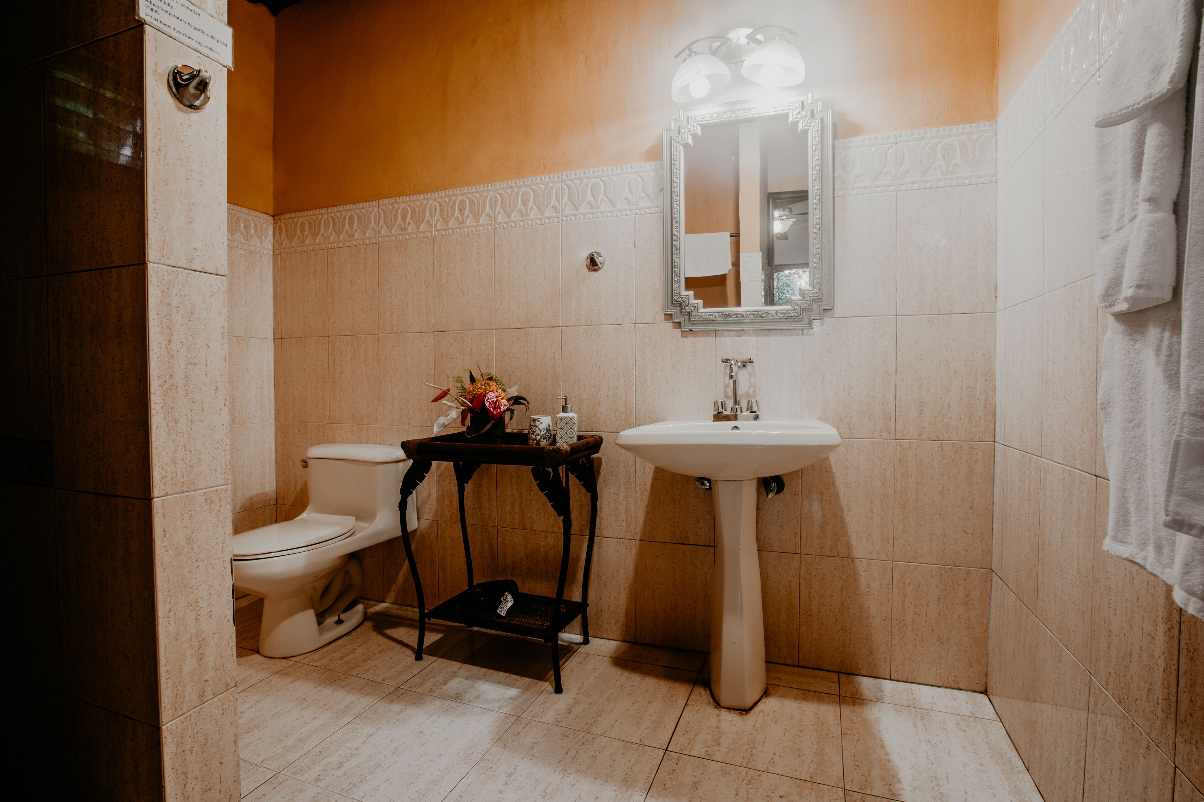 standard double room, 1 queen bed | bathroom | shower, free toiletries, hair dryer, towels