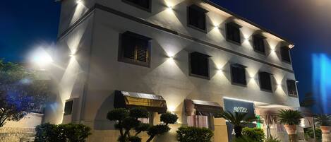 Front of property – evening/night