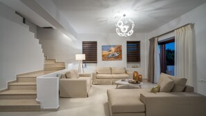 Villa - 3 soveværelser - privat pool - havudsigt | Opholdsområde