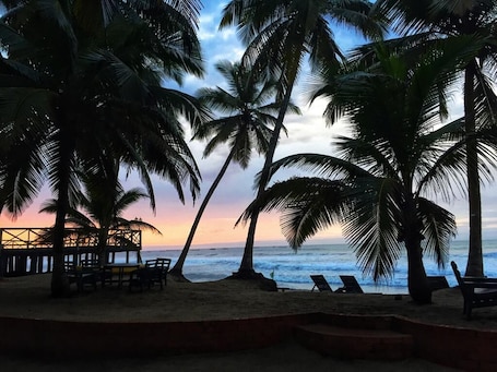 Vista a la playa o el mar