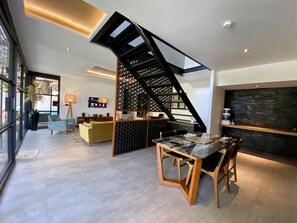 Design Villa, 2 Bedrooms, Private Pool, Garden Area | Living area | 50-inch Smart TV with cable channels, TV - Karmagali Boutique Suites (Adults Only) & Private villas (families) (Denpasar)