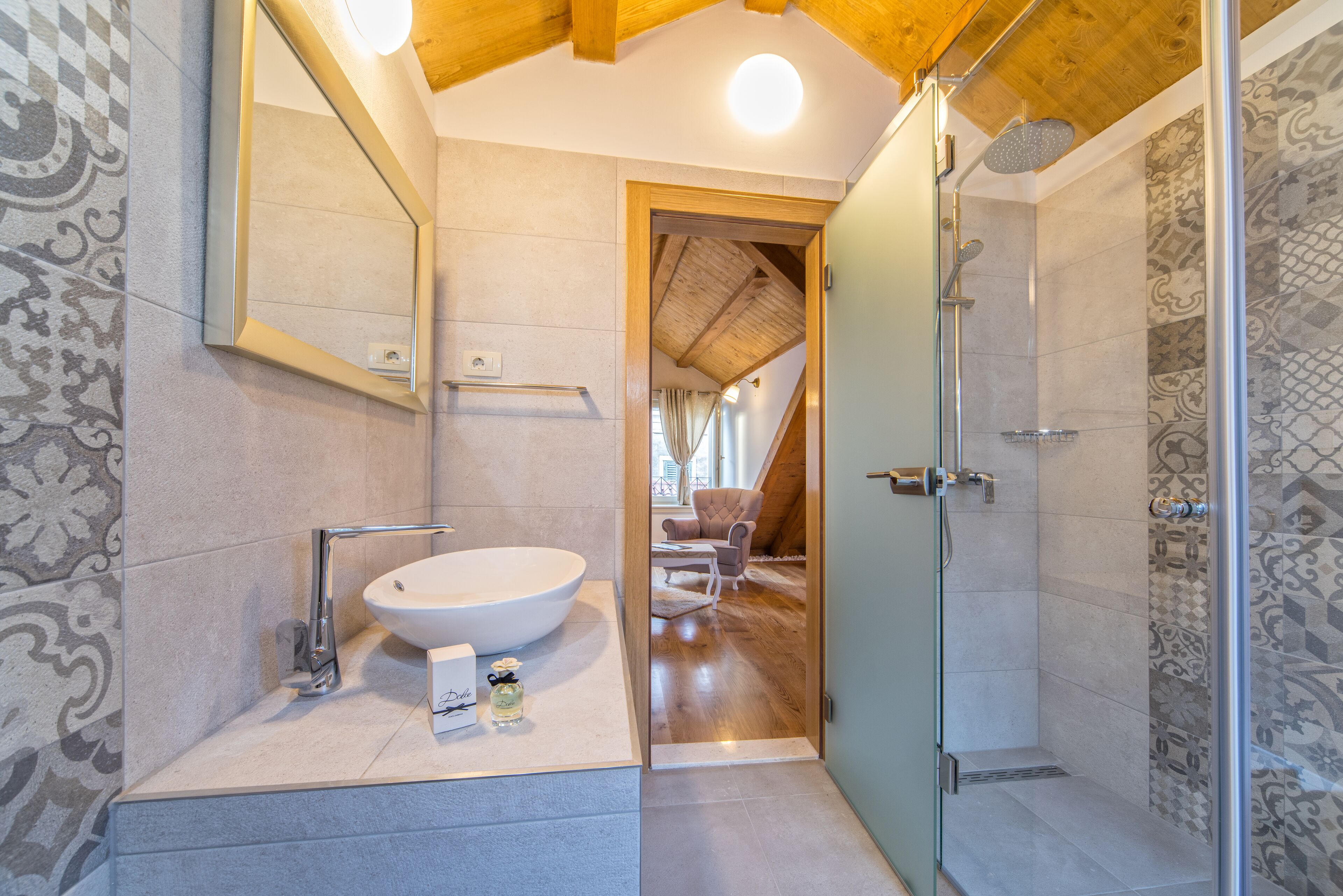 free toiletries, hair dryer, bathrobes, slippers