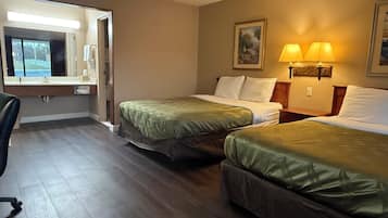 Peralatan tempat tidur premium, meja, ruang kerja komputer riba