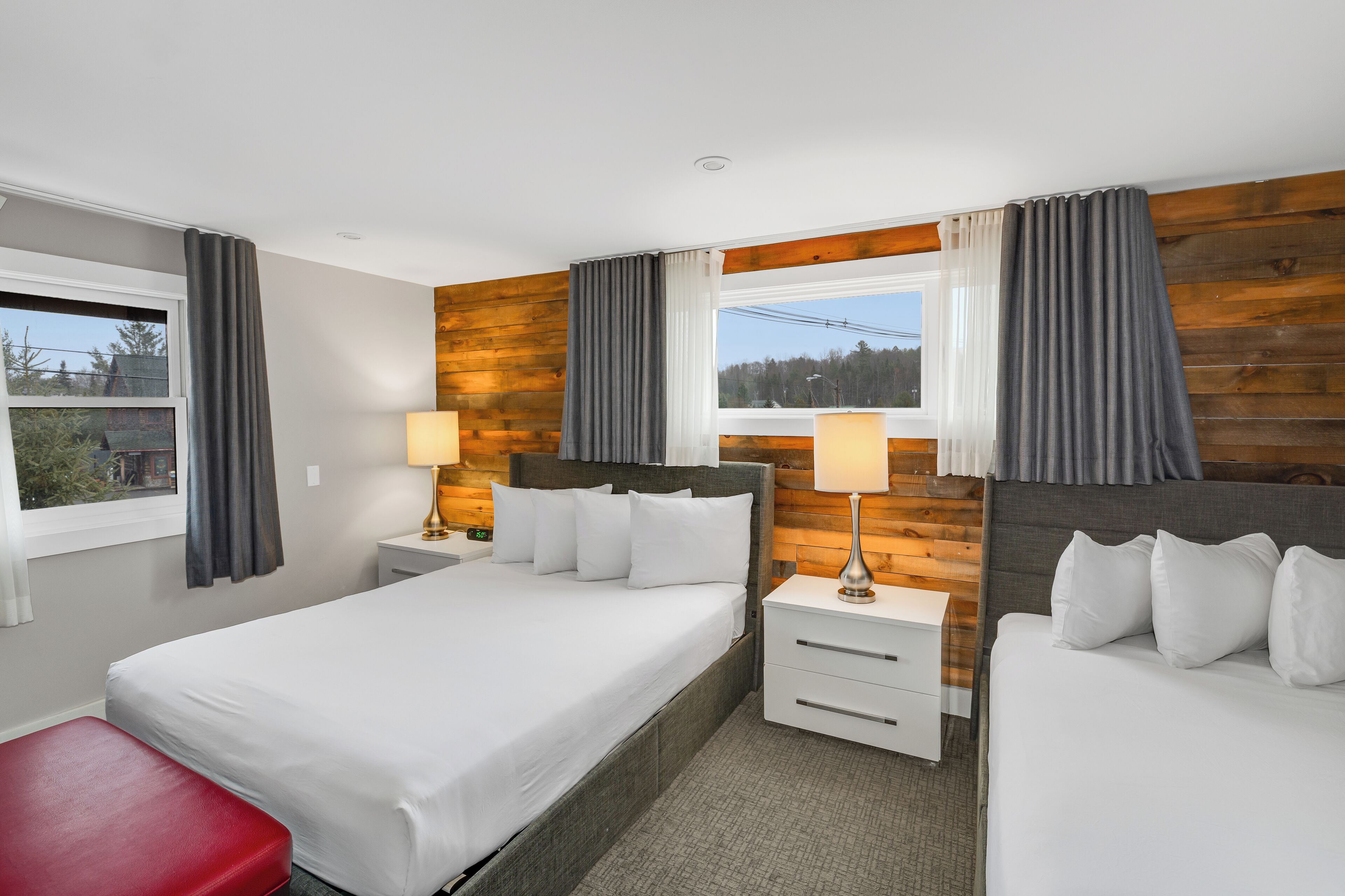 Premium bedding, down duvets, pillow-top beds, desk