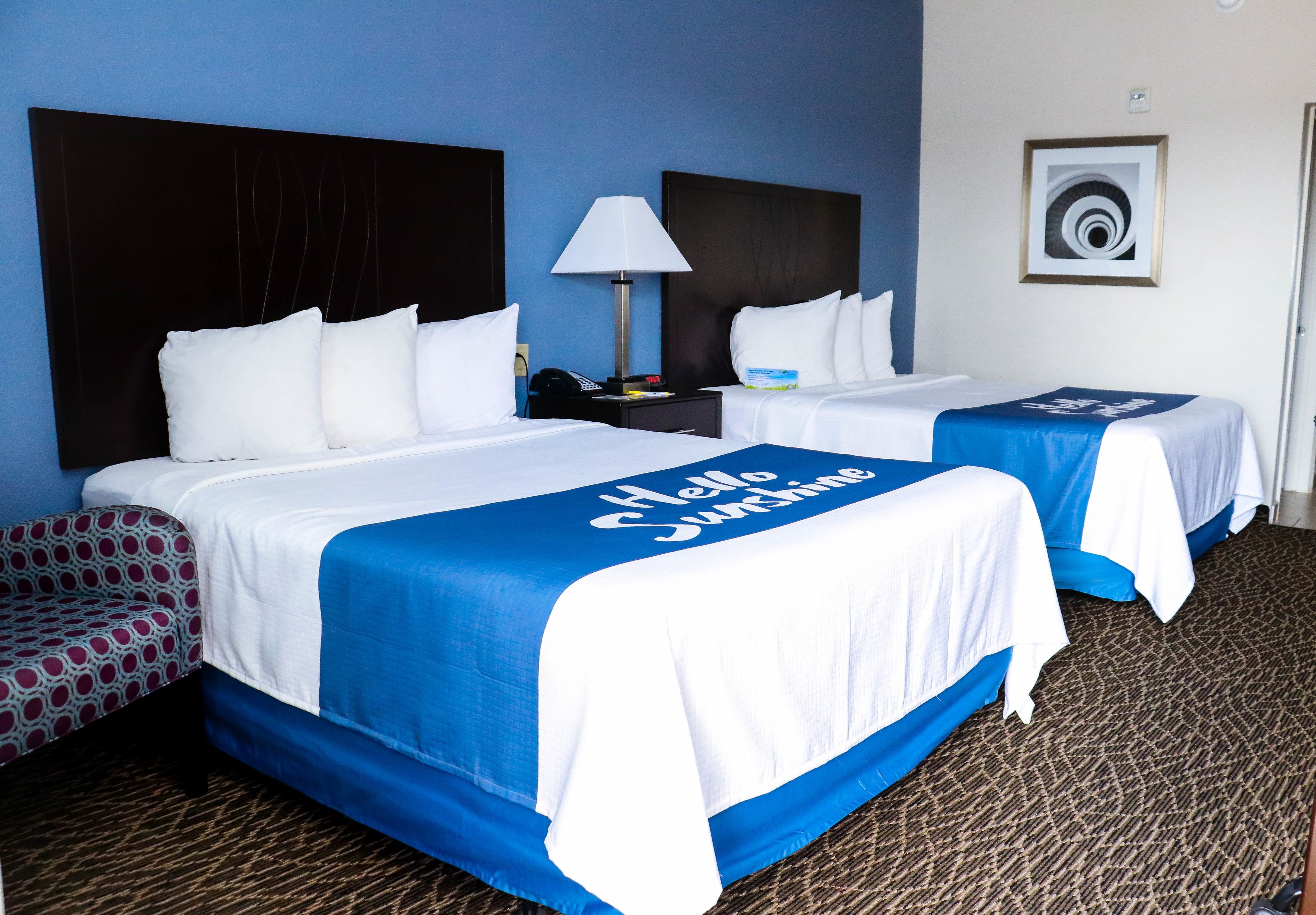 room, 2 queen beds, non smoking | desk, iron/ironing board, free wifi, bed sheets