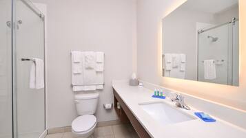 Free toiletries, hair dryer, towels