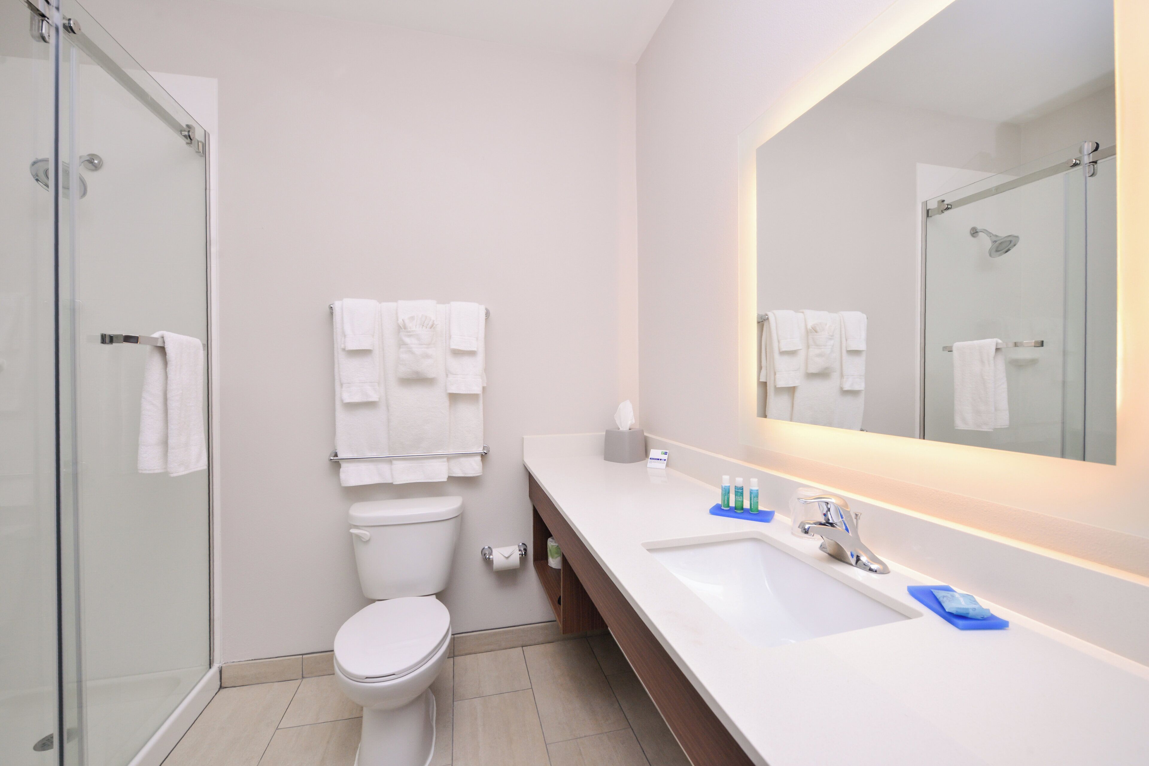Free toiletries, hair dryer, towels