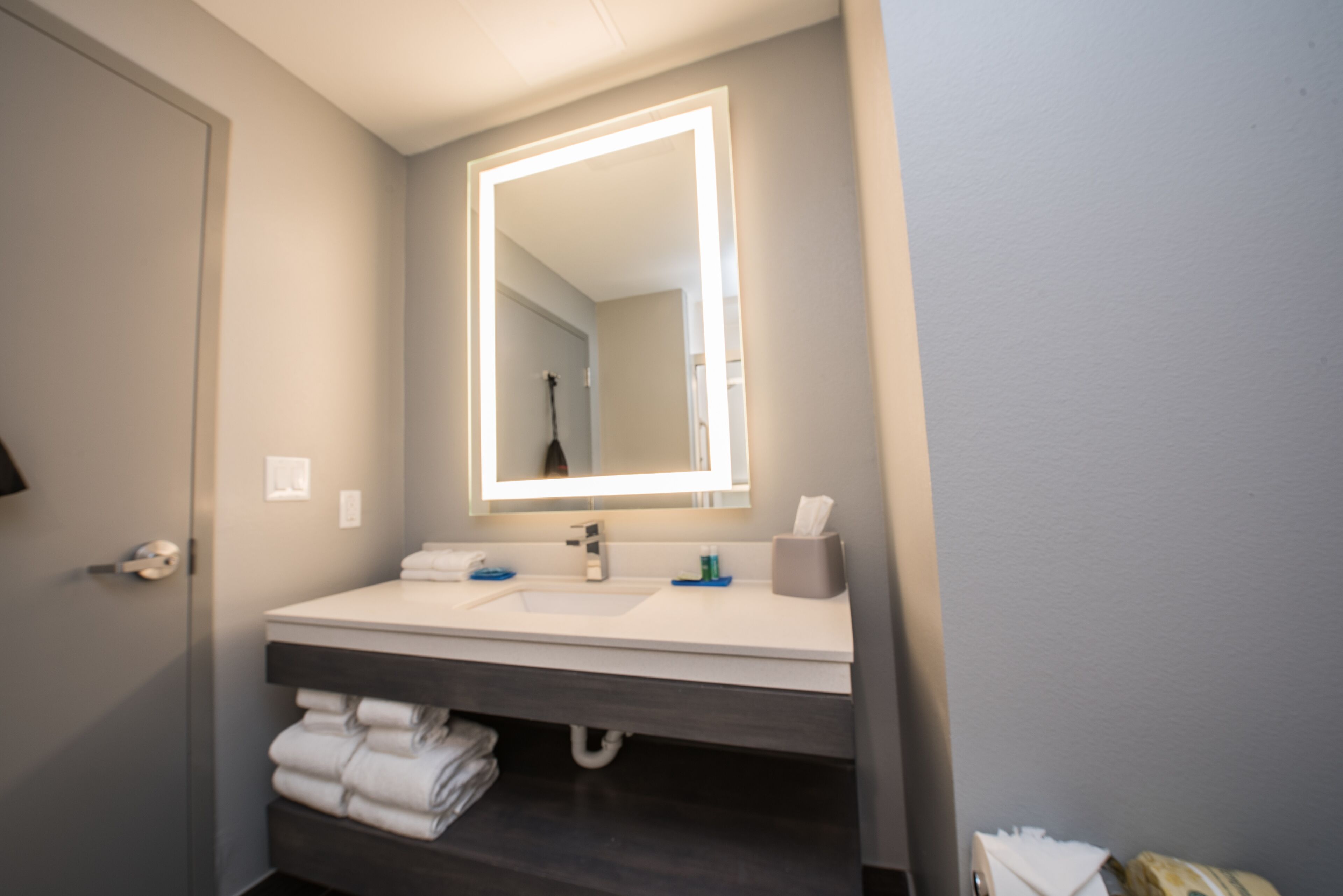 free toiletries, hair dryer, towels