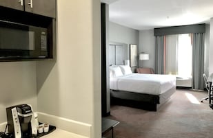 Premium bedding, down comforters, pillowtop beds, desk